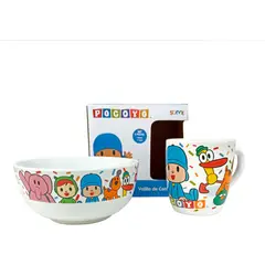 SCOOL - Set de vajilla de cerámica x2 pzs Pocoyó