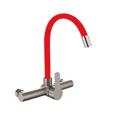 XM - MEZCLADORA DE COCINA PARED PICO FLEXIBLE ROJO MC304-244-05