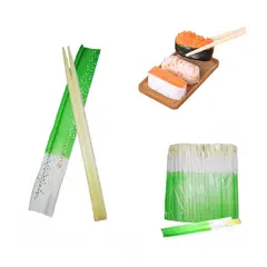 GENERICO - Palillos Japones Bambu Descartable Puntos Pack 100par