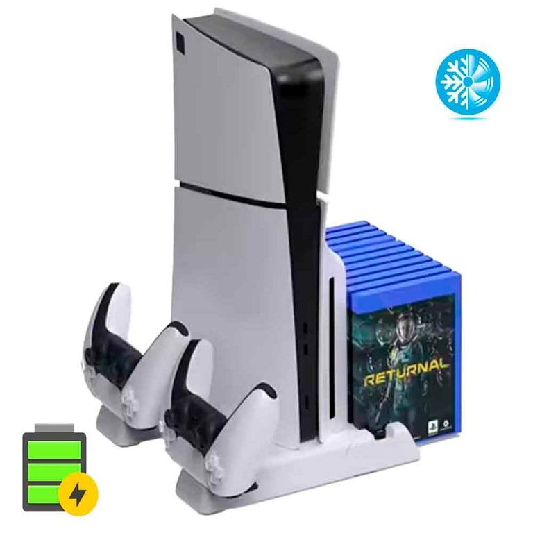 Base 4 en 1 para PS5 Slim y Clásico, Lector y Digital, Cargador db