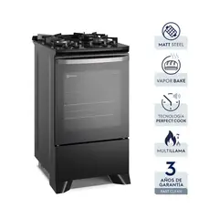 ELECTROLUX - Cocina 4 Quemadores Negro con Mesa de Vidrio FE4GP -