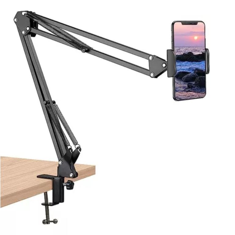 Soporte Sujetador Brazo Articulado Metálico Flexible Celular Tablet