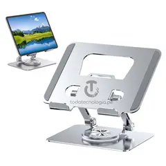 GENERICO - Soporte para Tablet Aluminio Giratorio 360° Base Tablet iPad Celulares