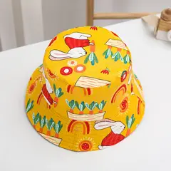 KAST PE - Bucket hat Gorro niños Modelo BunnyCarrot 54 CM 4 a 6 años - Amarillo