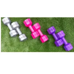 GENERICO - Mancuernas 1 Kg Pesa Hexagonal Mancuerna PVC Pesas Plásticas