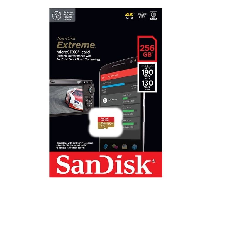 Tarjeta de memoria micro SD extreme 256GB