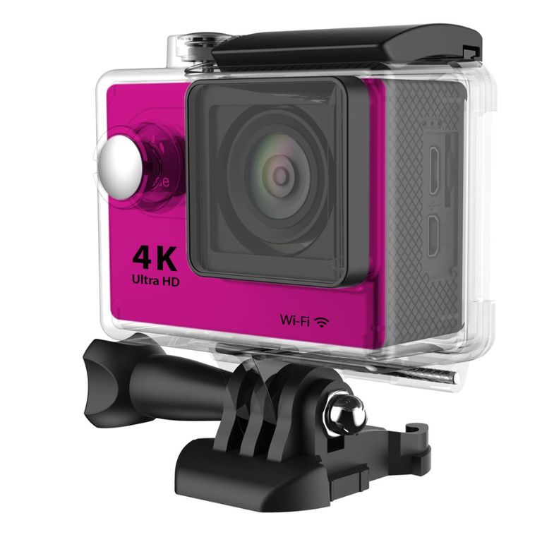 Camara Video Go Pro 4K Wifi de Acción Deporte Acuatico RYAN - Fucsia