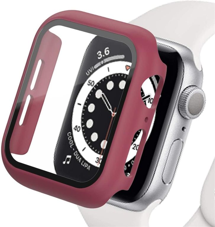 Case Bumper APPLEWATCH con Vidrio incorporado 41mm purpura