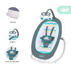 GENERICO - Silla Nido Mecedora de Bebé Plegable color Verde