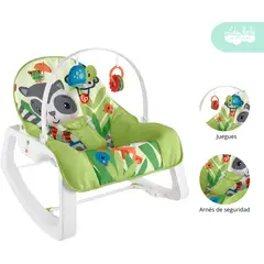 GENERICO - Silla Nido Mecedora de Bebé modelo Zorrito color Verde