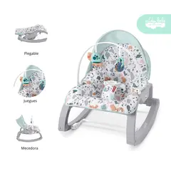 GENERICO - Silla Nido Mecedora de Bebé Fisher Plomo
