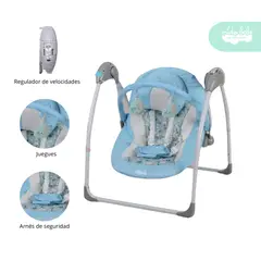 GENERICO - Silla Nido Mecedora de Bebé Columpio Bouncer Blue