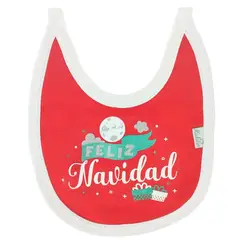 GENERICO - Babero Navideño - Feliz Navidad - Algodón