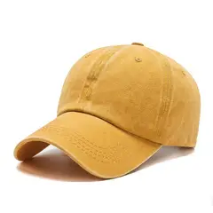 KAST PE - Gorro Tipo Beisbol gorra jockey Washed Effect - Amarillo