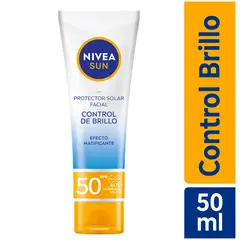 NIVEA - Protector Solar Facial Control De Brillo Fps 50 - Tubo 50Ml