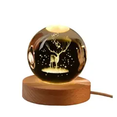 GENERICO - RENO NAVIDEÑO LAMPARA DECORATIVA DE CRISTAL