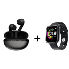 HAYLOU - Audifonos X1 2023 ENC Bluetooth 5.3 Y Smartwatch D20 de Regalo
