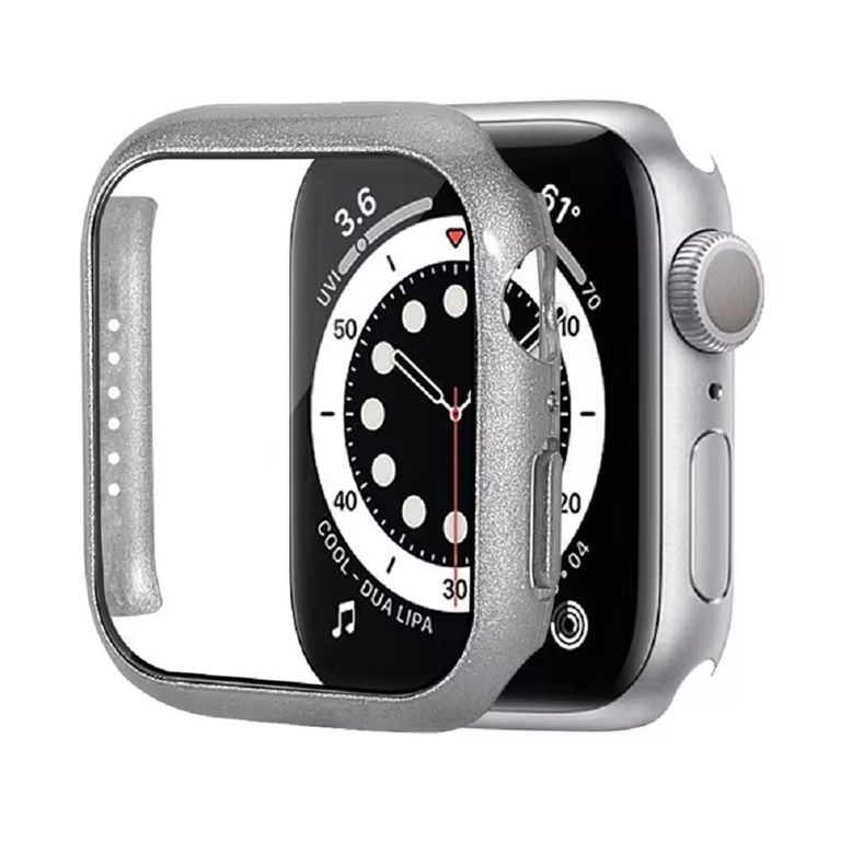 CASE BUMPER PARA APPLE WATCH 44MM SERIE 5 PLATEADO