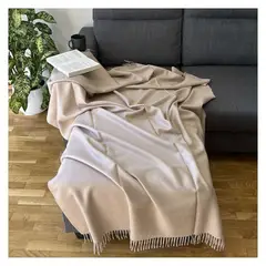 GENERICO - Manta Frazada Beige - 100% Baby Alpaca