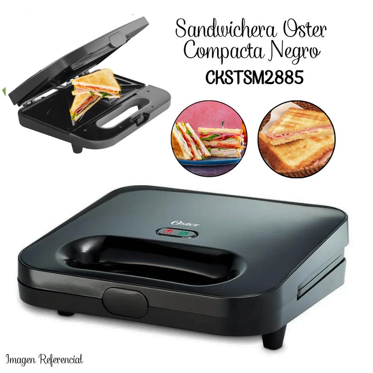 Sandwichera Maker Compacta - Negro