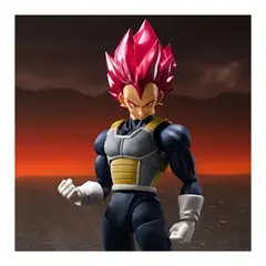 BANDAI - Dragon Ball Super SH Figuarts Vegeta God Blue & Red 15th