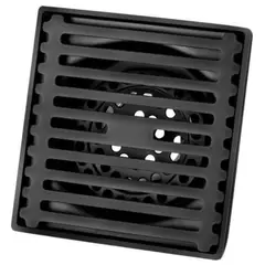 GENERICO - Sumidero Desagüe Rejilla Negro Mate, Acero SUS 304 10x10cm Anti olores