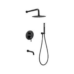 XM - MEZCLADORA PARA DUCHA Y TINA NEGRO REDONDO MT304- 010D301