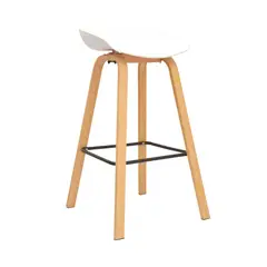 BONNO - Banco Para Bar Misuri Fijo 65 cm Blanco