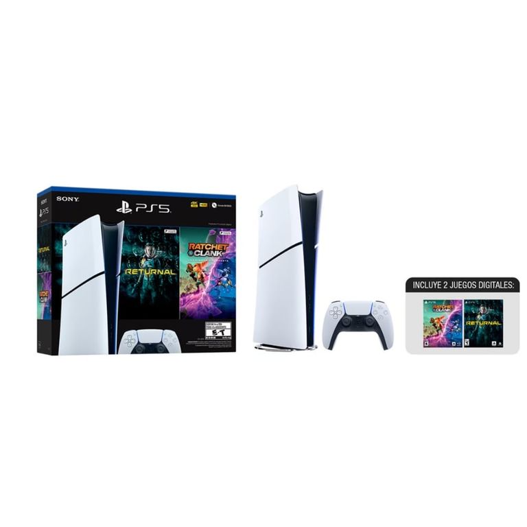 Consola PS5 Slim Digital 1TB + Returnal + Ratchet & Clank