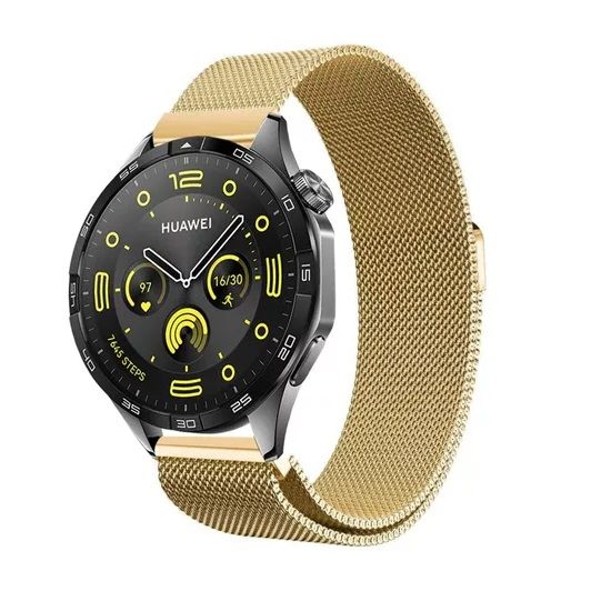 CORREA DE MILANESE PARA HUAWEI GT4 46MM DORADO