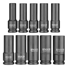 INGCO TOOLS - Juego de 10 dados de impacto 1/2" Ingco