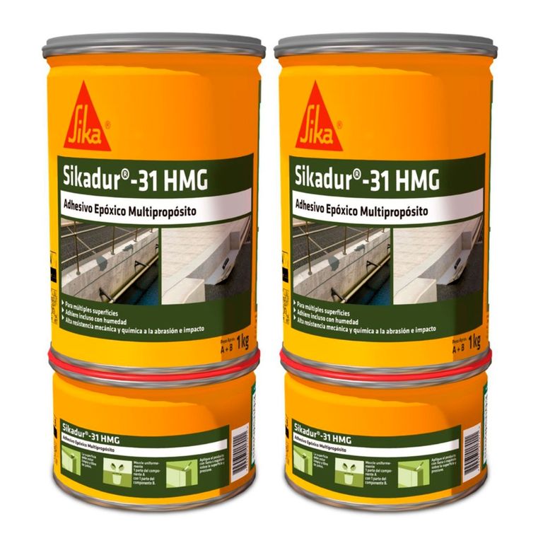 Pack 2 Und Adhesivo Epóxico para anclajes Sikadur 31 HMG 1Kg