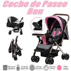 EBABY - Nuevo Coche De Paseo Bon Mango Reversible -Rosado