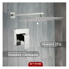 STONE - COMBO DUCHA TENERIFE ST12 + MEZCLADORA CROMADA