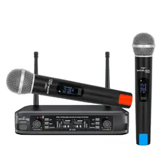BATBLACK - Micrófono inalámbrico profesional uhf doble