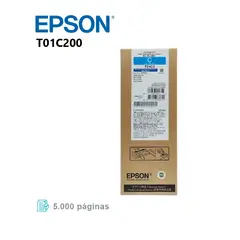 EPSON - Tinta T01C200 Para WF-C579R, C529R, Rinde 45.4 ml -Cyan