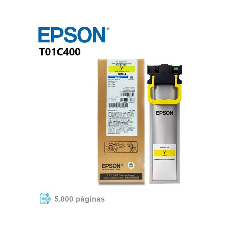 Tinta T01C400 Para WF-C579R, C529R, Rinde 143.7 ml -Yellow