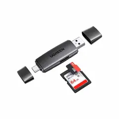 UGREEN - Lector de memoria SD/TF USB-C y USB 3.0 2 EN 1 80191
