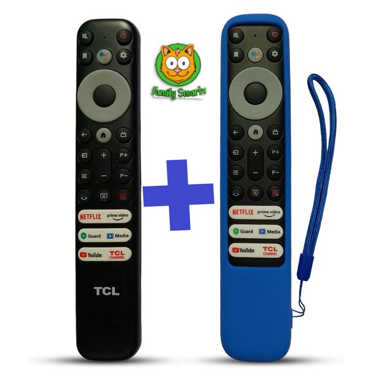 Control remoto de para TV inteligente TCL RC902V + Funda Azul