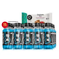 UNIVERSE NUTRITION - XB PAQUETE DE 15 BOTELLAS 135ML L- CARNITINA BLUEBERRY + QUINUA BAR