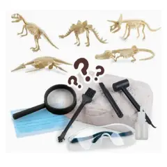 GENERICO - Super Kit de fósiles Excavación 2 Dinosaurios Exploración