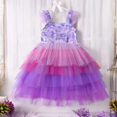 GENERICO - VESTIDO PARA NIÑA SIRENA -FIESTA DE CUMPLEAÑOS