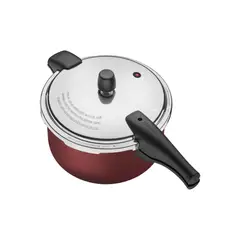 TRAMONTINA - Olla de Presión Vancouver en Aluminio Starflon Max Rojo