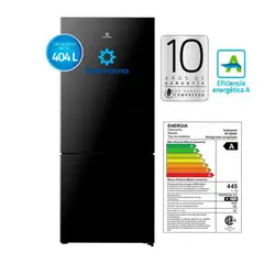 INDURAMA - Refrigeradora Bottom Freezer 404L Negra RI-698N