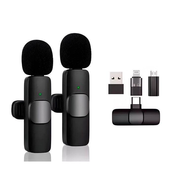 Microfono Inalambrico Corbatero Doble K9-TC+IP+V8+USB