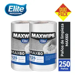 ELITE - Paños de limpieza MAX60 125 paños MAXWIPE DÚO PACK