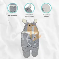 CUZKA - Saco de dormir para Bebé »RABBIT» Gray