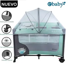 EBABY - Cuna Corral con Cambiador Happy Dream Verde727-2