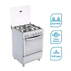 COLDEX - Cocina CX681 a Gas de Pie 24" 4 Quemadores Acero Inoxidable