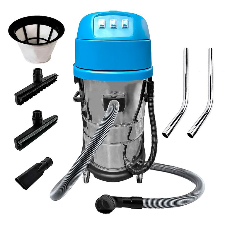 Aspiradora Industrial Polvo y Agua Carwash Solaqueo DVC80 3200W 80 Litros